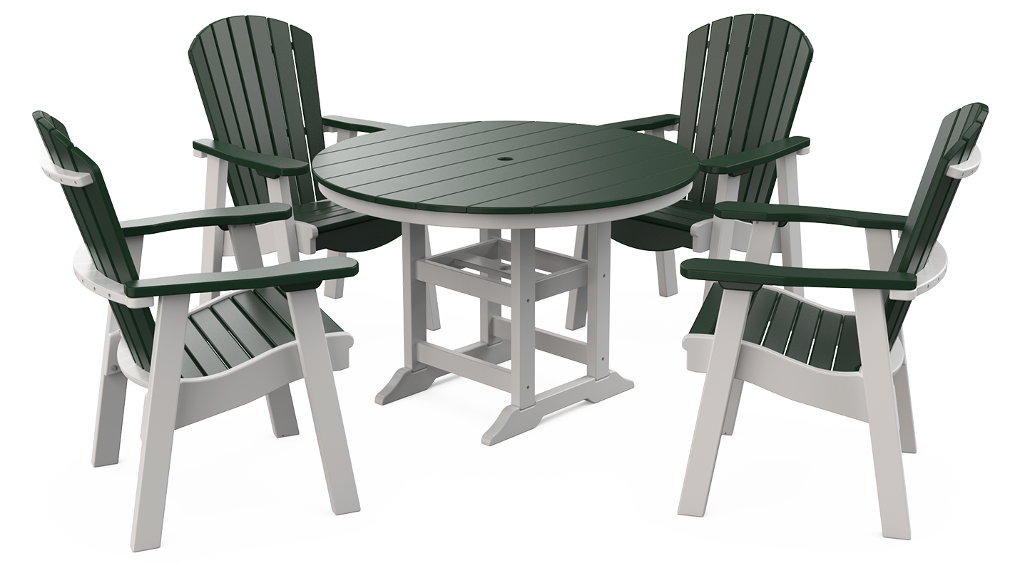 KC5044 44” Round Prince Dining Table KP26 Supreme Dining Chairs