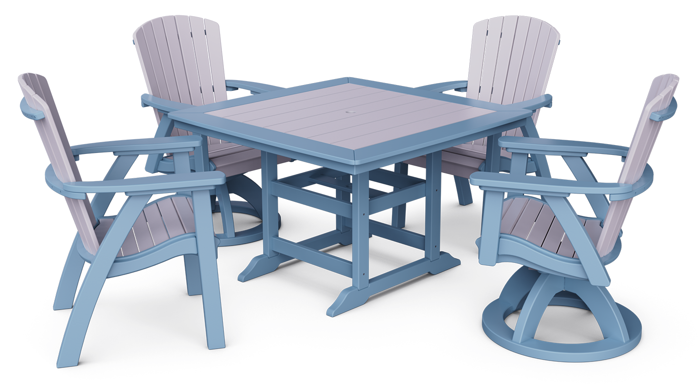 KC5145 45” Square Prince Dining Table Regal Set