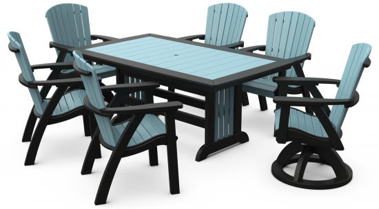 KP153 42×70 Mission Dining Table Regal Set