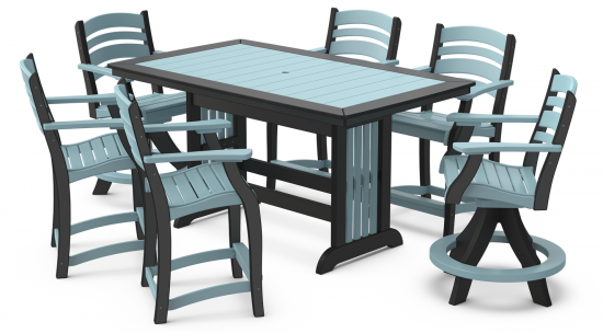 KP154 42×70 Mission Balcony Table Set