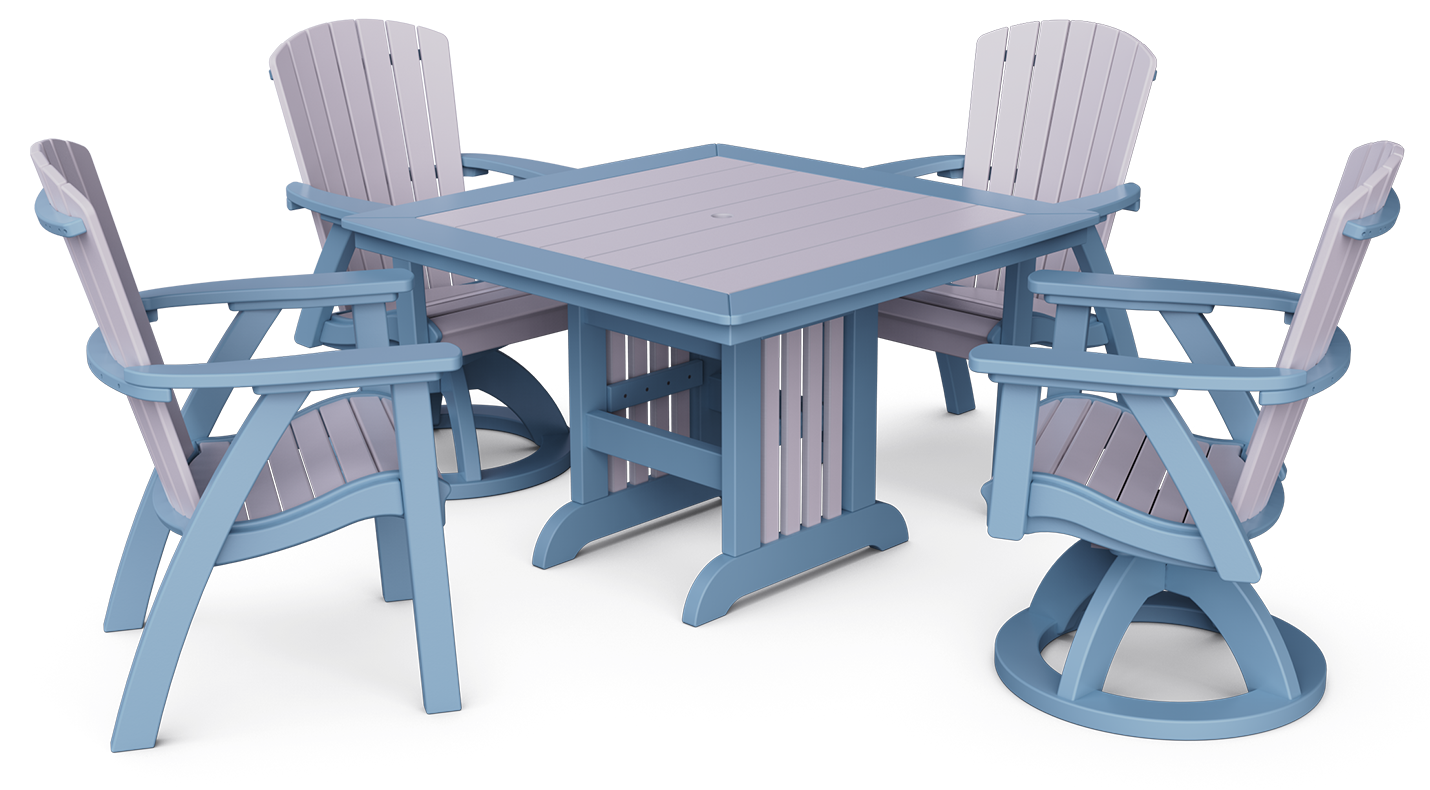 KP46 45” Square Mission Dining Table Regal Set