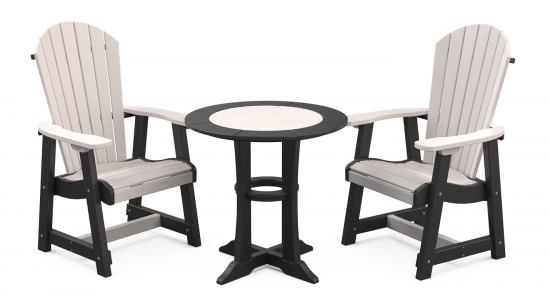 KC5030 30” Round Bistro Dining Table KP11 Empress Deck Chairs